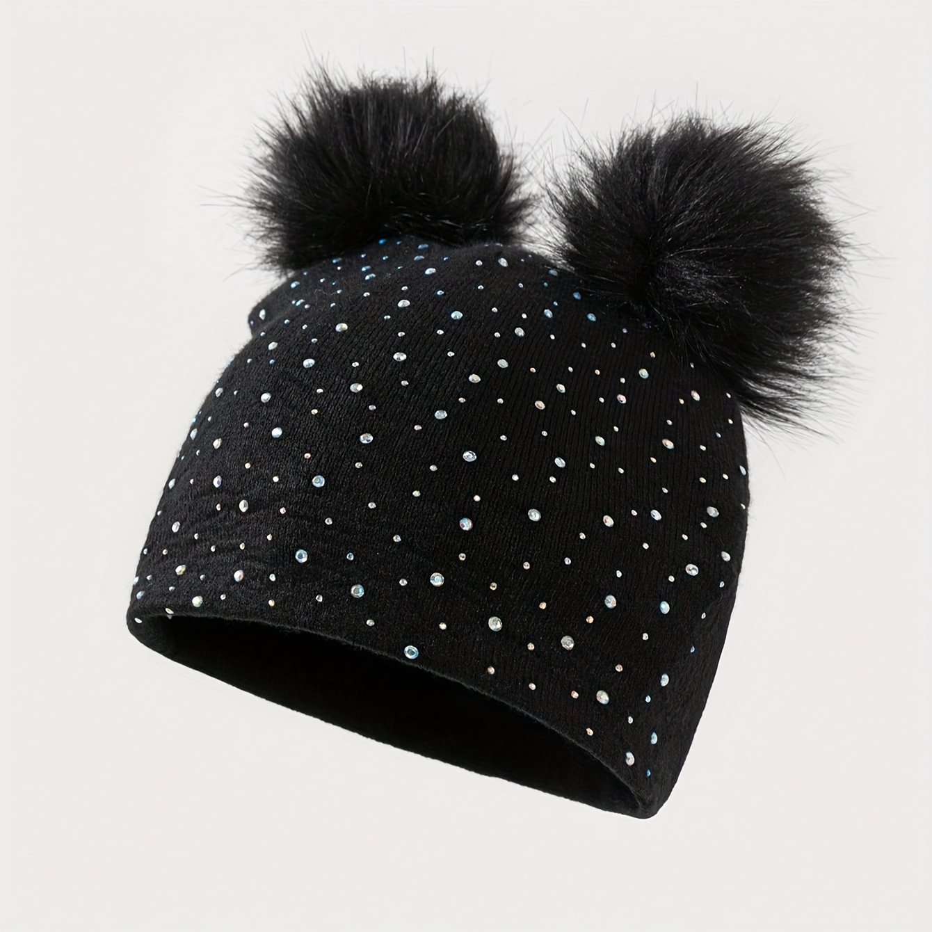 Double Pom-pom Women's Autumn Winter Outdoor New Hat