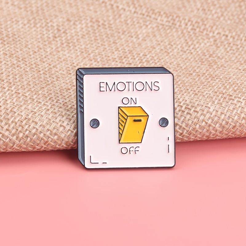 Cartoon Emotions Switch, Creative Versatile Metal Spike Badgeemblem
