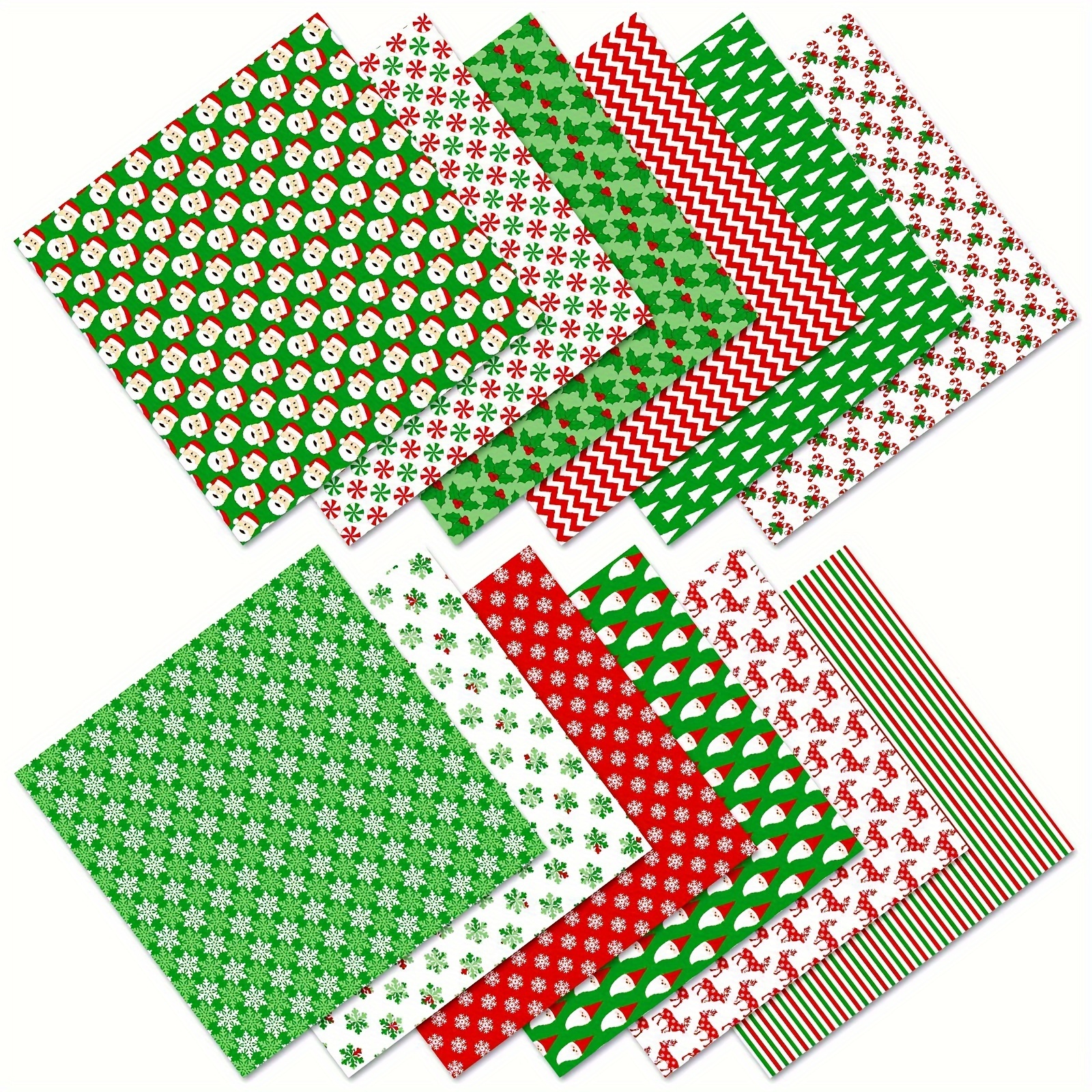 

Christmas Patterned Crafting Paper Set, 12 Sheets 6x6 Inch, Seasonal Scrapbooking Paper Pack, Decorative Diy Card Making & Background Paper Material, For Art Projects - Paper