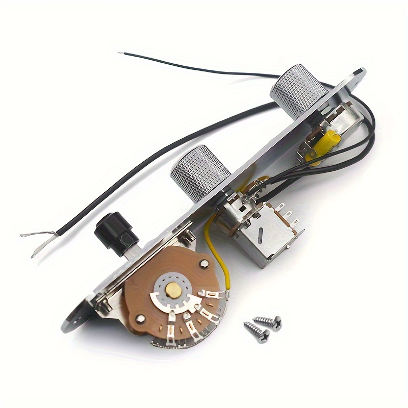 [Vintage Pre-Wired Harness] Vintage Pre-Wired Harness Chrome Prewired Control Plate with Push/Pull 250K Pots for TL Electric Guitar, Alloy Split Coil Volume Knob Circuit