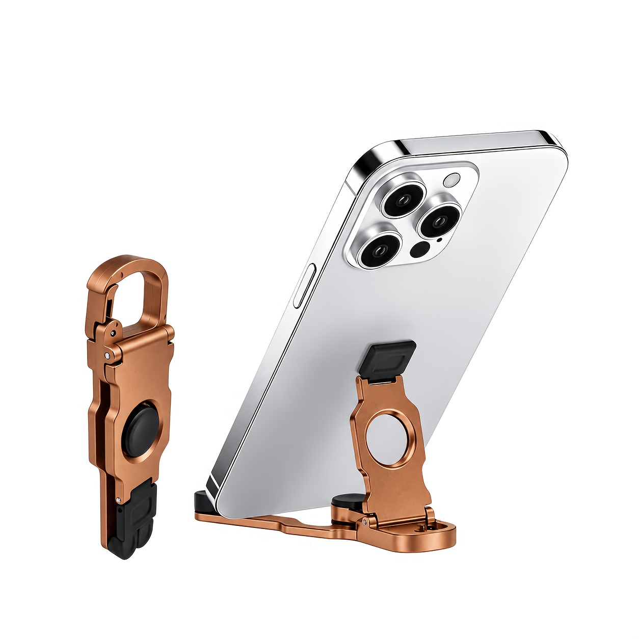 TEMU Support Téléphone Portable Pliable avec à Doigt, Idéal pour la Détente. Support de Téléphone de Bureau Réglable, Compatible avec Iphone et Tous