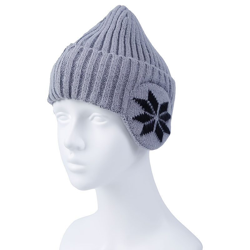 1pc Women's Fleece-Lined Winter Beanie Hat with Fleece Ears - Warm & Cozy Cap, Multi-Color Options (Black/White, Brown, Grey, Navy, Dark Blue, Light Brown, Dark Grey, Black) | Hand Washable, Breathable & Durable Outdoor Sports Cap for Skiing, Snowboarding, Cold Weather | Stylish Winter Headwear (No Battery/Elastic-Free Fit) - Multi-Color Options Available, Printed Brimless Winter Hat, And Creative Autumn And Winter Hats, Winter Accessories for Women, Hat  for Women Winter,