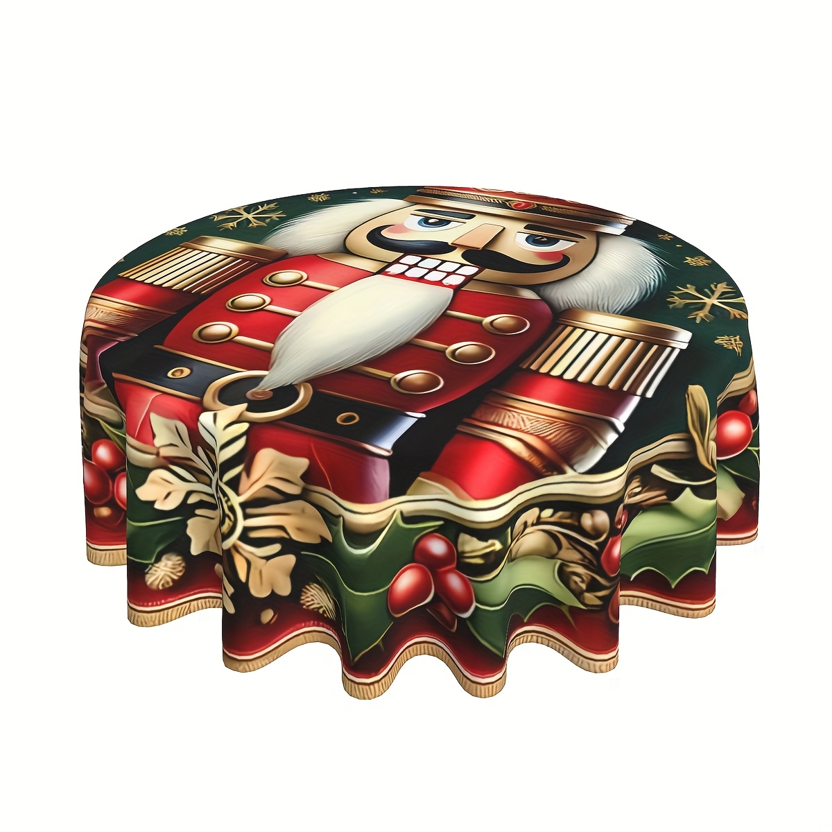 

1pc Christmas Tablecloth, , , Oil- -, Polyester, , For , , Restaurant, , European , Camping, Decorative Dining Table Mat