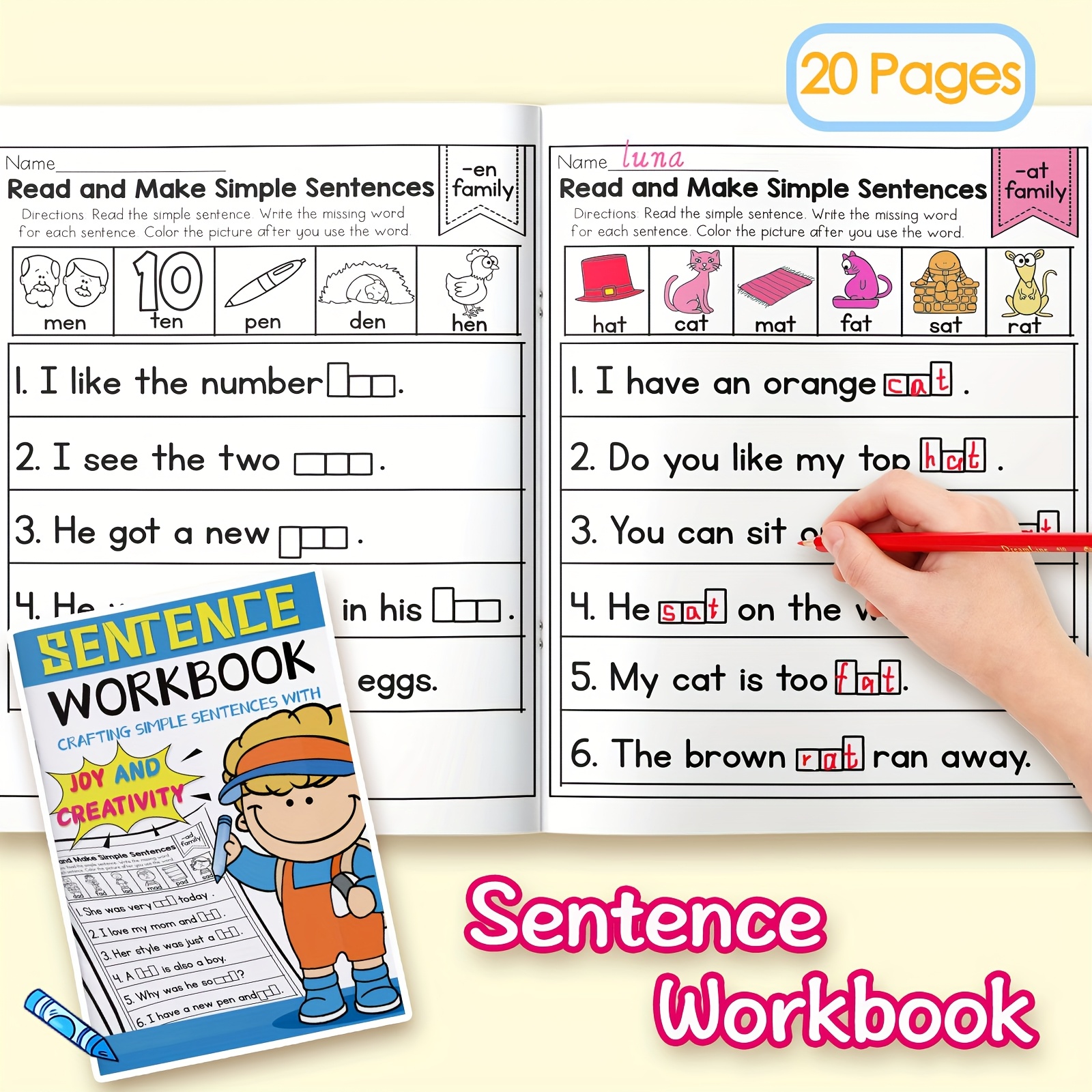 My First Sentence Learning Book: Gradually Guide Kids from Words to Sentences, Building Grammar and Expression Skills