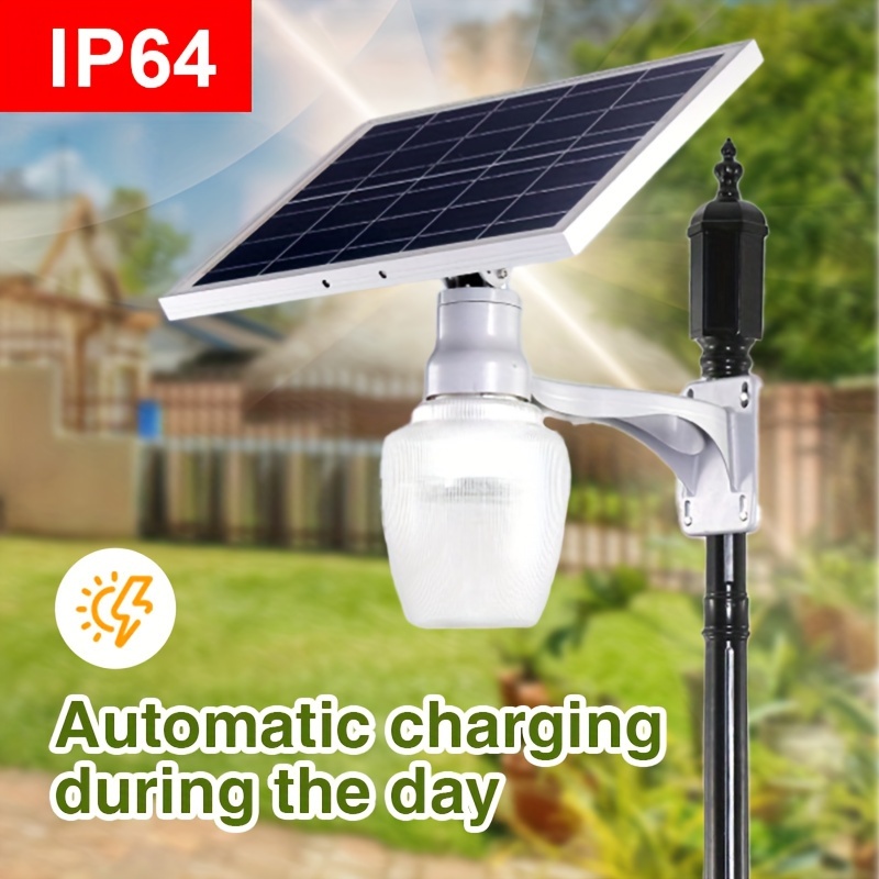 adjustable solar powered led street lamp with remote control automatic lighting energy   metal construction ideal for outdoor gardens parking lots solar street light