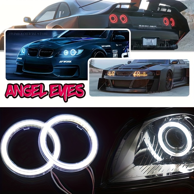 

2pcs 70mm/2.75in Car & Motorcycle Eyes Led Car Halo Ring Lights Led Eyes Decorative Lights