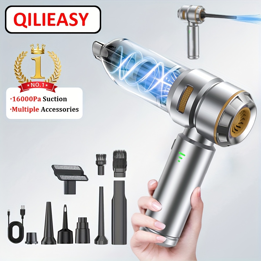 cordless handheld car vacuum 16000pa for wet and dry use USB rechargeable