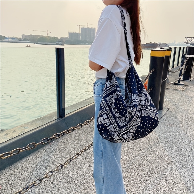 E-shop Stilvolle Tote-Tasche für Frauen - Große Kapazität Schultertasche, Bedruckte Messenger-Tasche, Polyester Gefüttert, Handwaschbar - zum Einkaufen