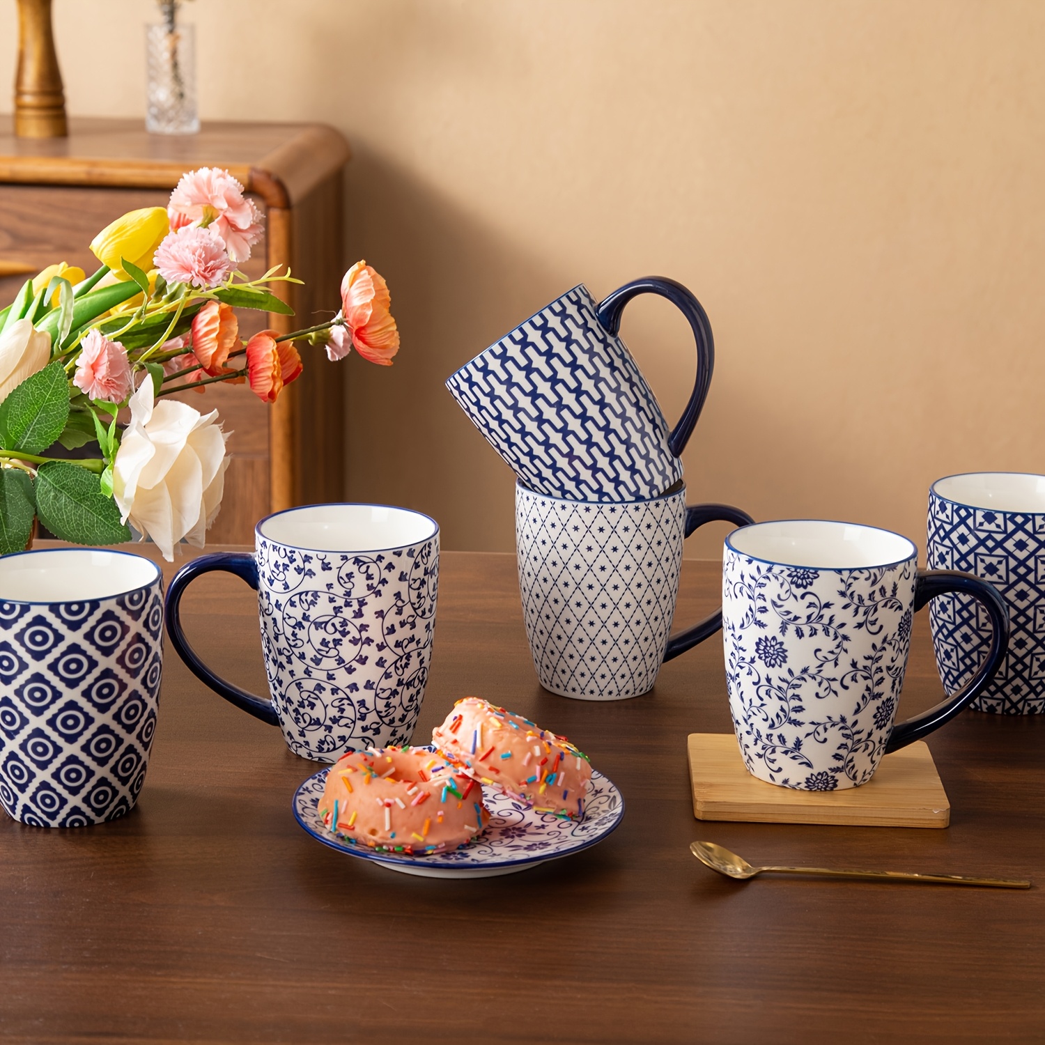 juego tazas café cerámica pequeñas/ (6pcs) Temu