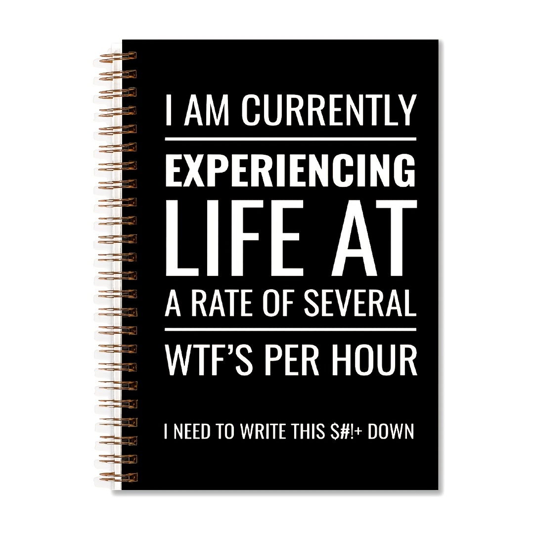 

1pc Per Hour Spiral Notebook - 5.5x8.3" Matte Paper Journal With Dotted Lines, Humorous Office & Home To-do List Pad, Personalized Gift Idea