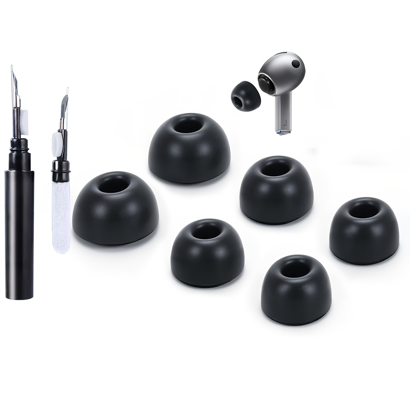 TEMU 3 Pairs Replacement Ear Tips For For Galaxy Buds 3 Pro/4 Pro, Soft Silicone Material, With Cleaning Additions