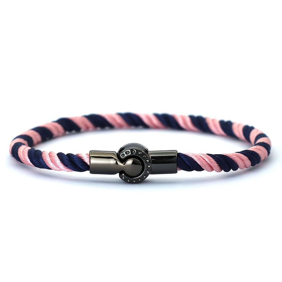 Nautical Braided Bracelet Magnetic Clasp Rope Gift