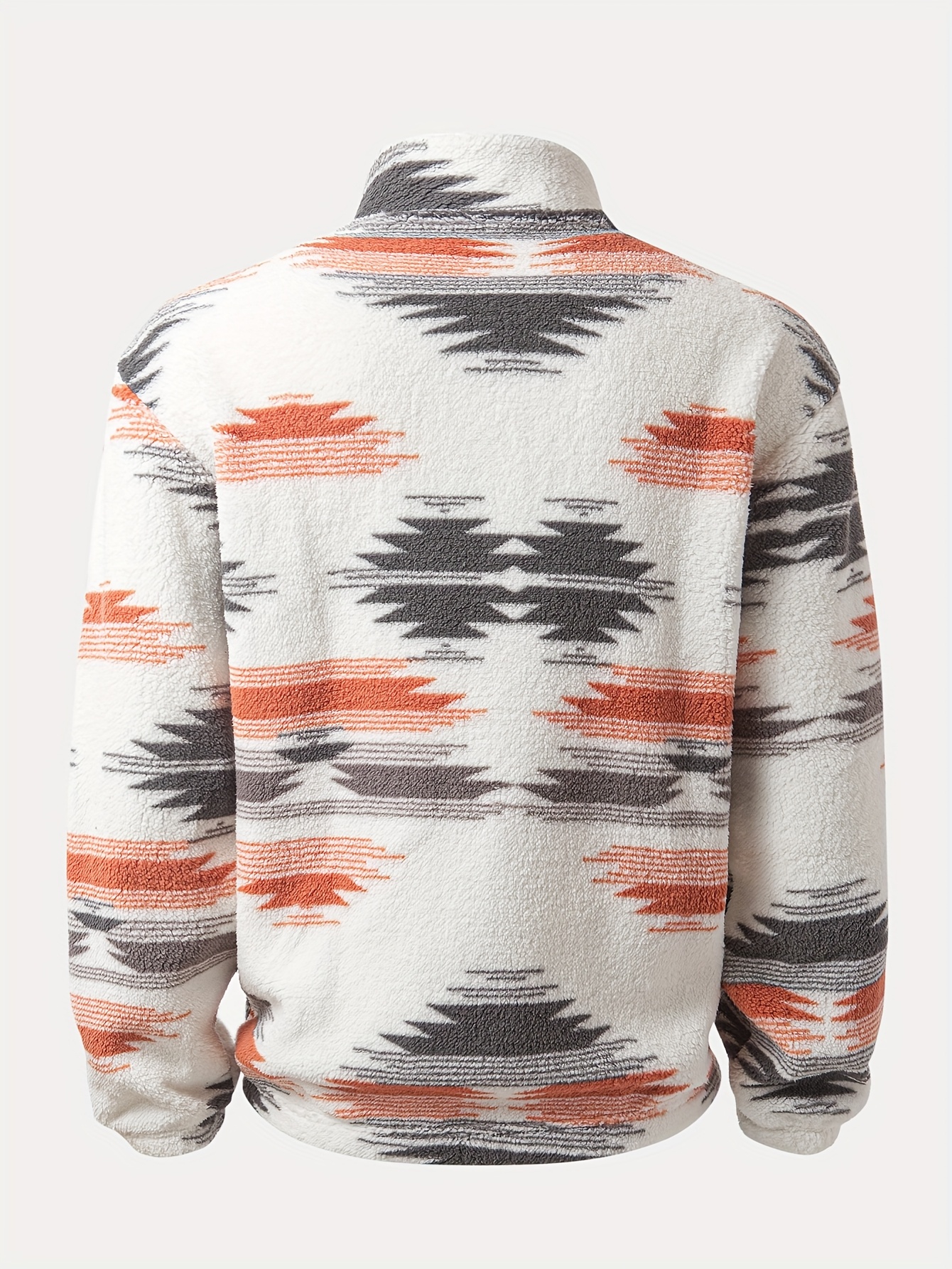 Sudadera de felpa cálida con media cremallera y cuello alto hasta medio, para hombre, otoño invierno