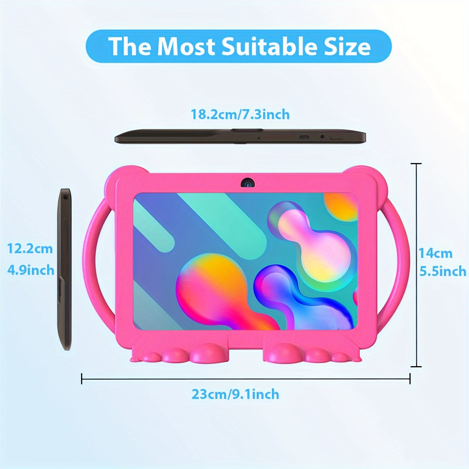 Android 13 Tablet 7 Inch Tablet with 32GB ROM, 6(3+3)GB RAM, Android OS, Eye Protection Screen, Parental Control, Education Apps, Dual Camera, Shockproof Case