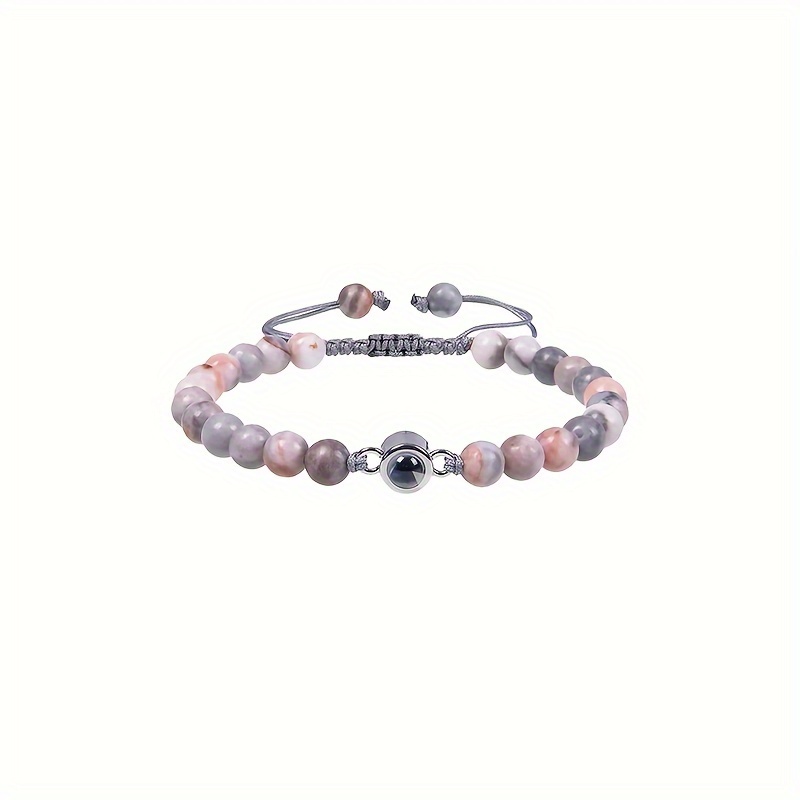Personalized Photo Projection Bracelet, Customizable Charm