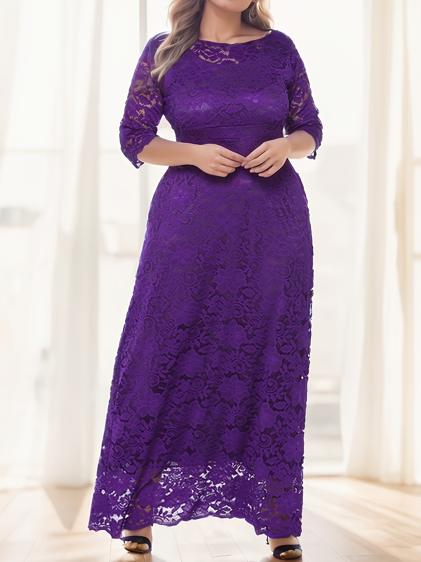 green emerald velvet dress Crew Neck Delicate Chiffon Plus Size Mother of the Bride Dresses main image 0