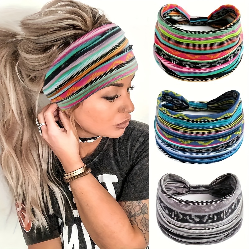 

3pcs Women's Set - , Knotted & For , Running & - Printed Turban