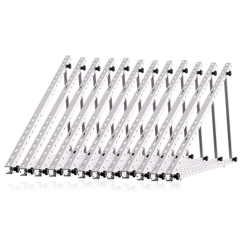 TEMU Staffe di montaggio per 12 pannelli fotovoltaici da 46,5 pollici per impianto di potenza da balcone, moduli solari regolabili 0簞-90簞, adatte per