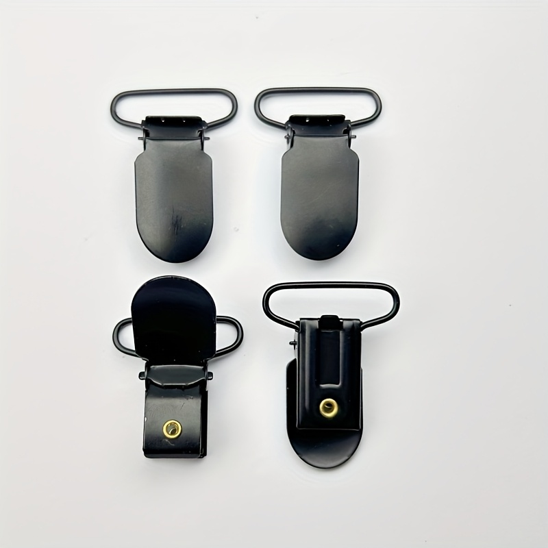 4pcs Duckbill Strap Clips Metal Adjustable Suspenders Garter Clips Hardware