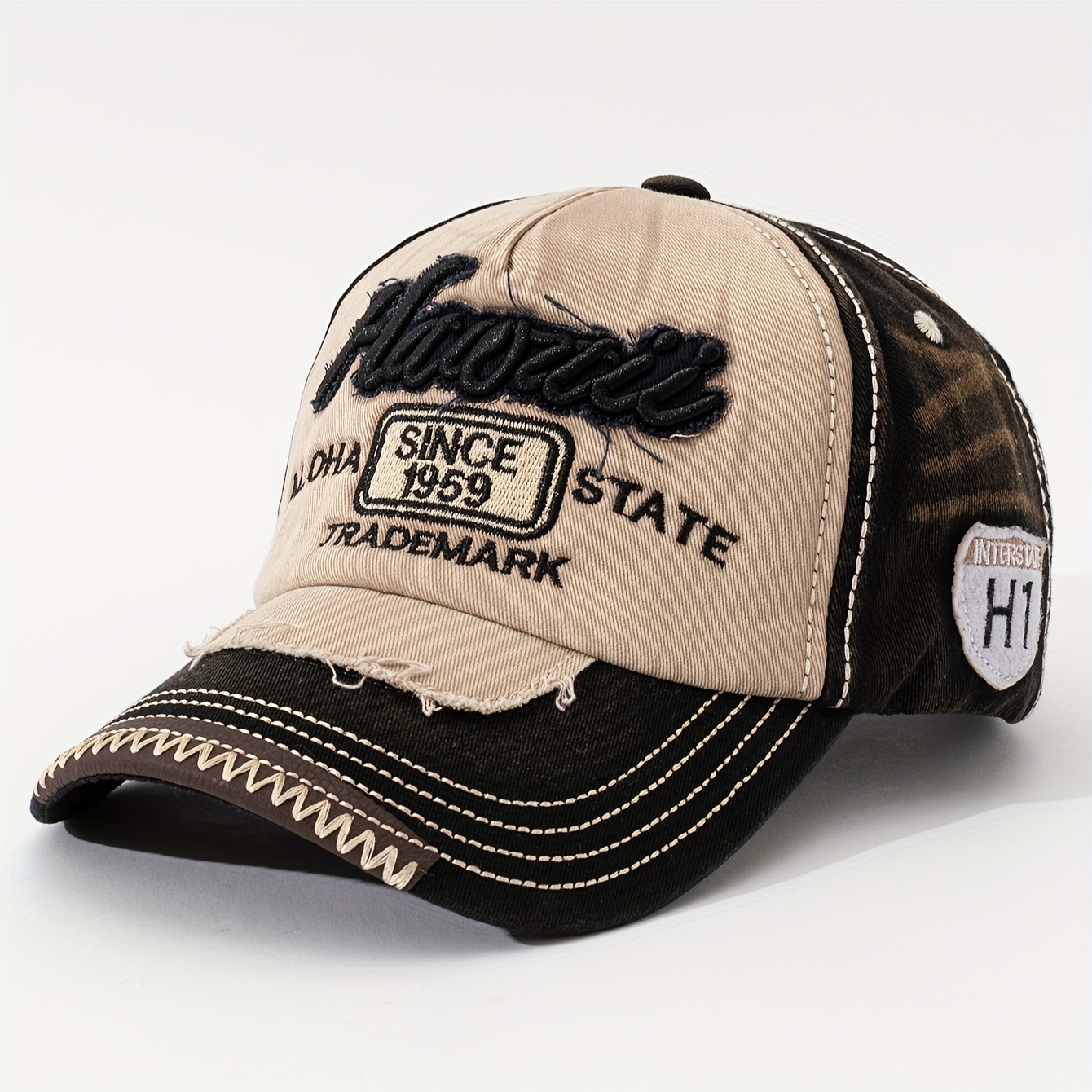 Casquette Baseball Noire – Numéro 23 Blanc Brodé 3D – Visière Courbée – Taille Réglable