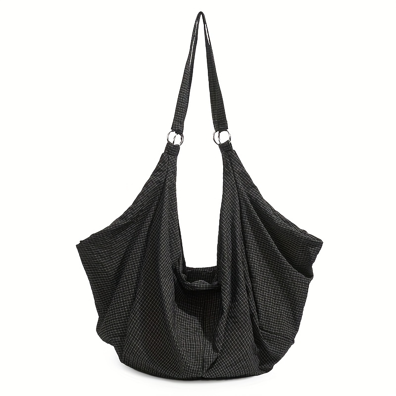 TEMU [ Women's Crossbody Bag ] Large Capacity Striped Women's Crossbody Bag, Fresh And Sweet Women's Shoulder Bag, Essential Travel Tote Bag For
