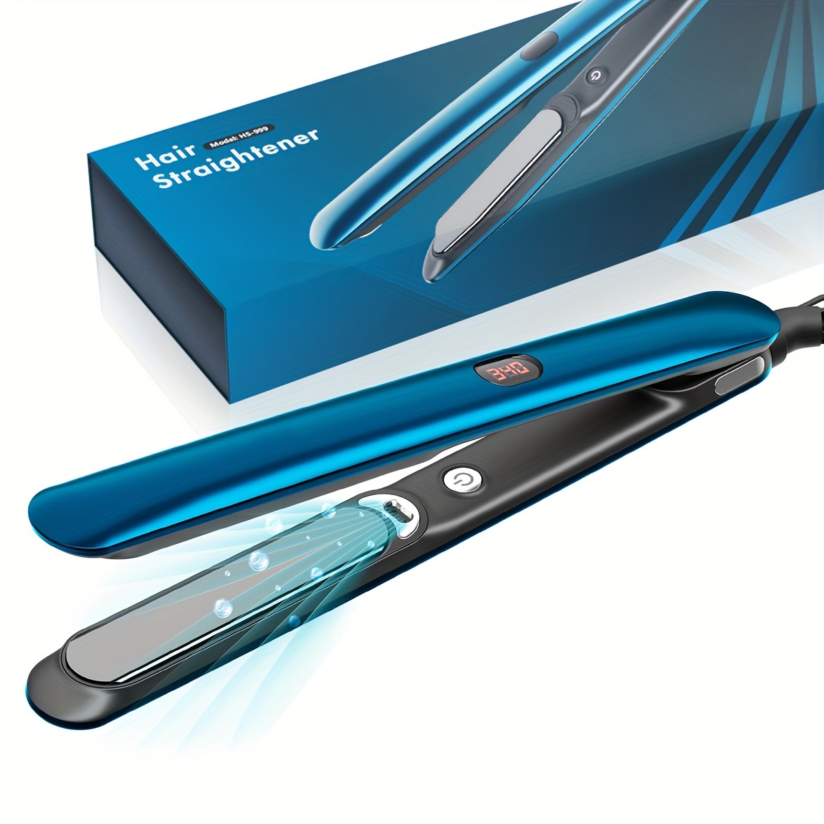 

Hair Straightener, Negative Ion Hair Straightener, 1" Ceramic With Lcd, Professional 2 In 1 Hair Iron For , 11 Heat Settings Styling Tool