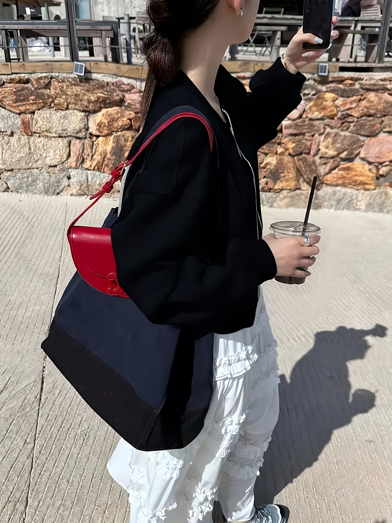 여성 캐주얼 솔리드 오프숄더 숏 재킷, 패션 슬림핏, 지퍼형 재킷, 라운드넥 봄/가을 겉옷, 데일리 캐주얼 출퇴근