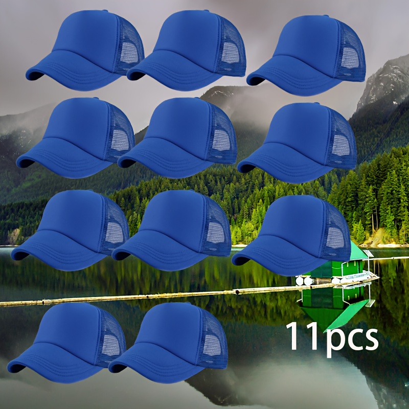 11pcs Custom DIY Pattern Photo Print Mesh Baseball Cap Set