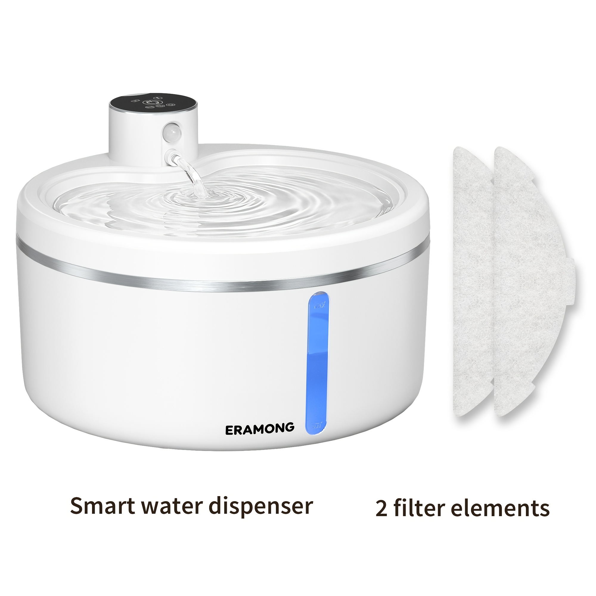 Image of 2.6l Water Fountain, Usb Rechargeable Wireless Cat Water Dispenser - Equipped With A 4000mah Large-capacity Battery And 2