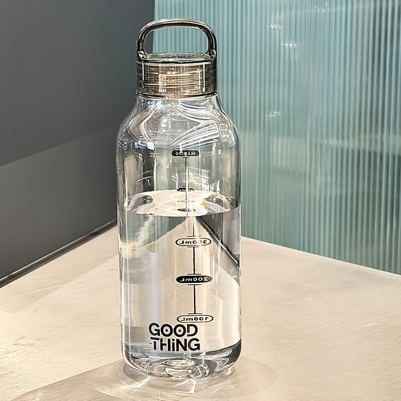 TEMU Transparent Water Bottle With Leak Proof Lid, Lightweight Portable Drinking Cup, Durable Polycarbonate Reusable Bottle For School, Office, Home,