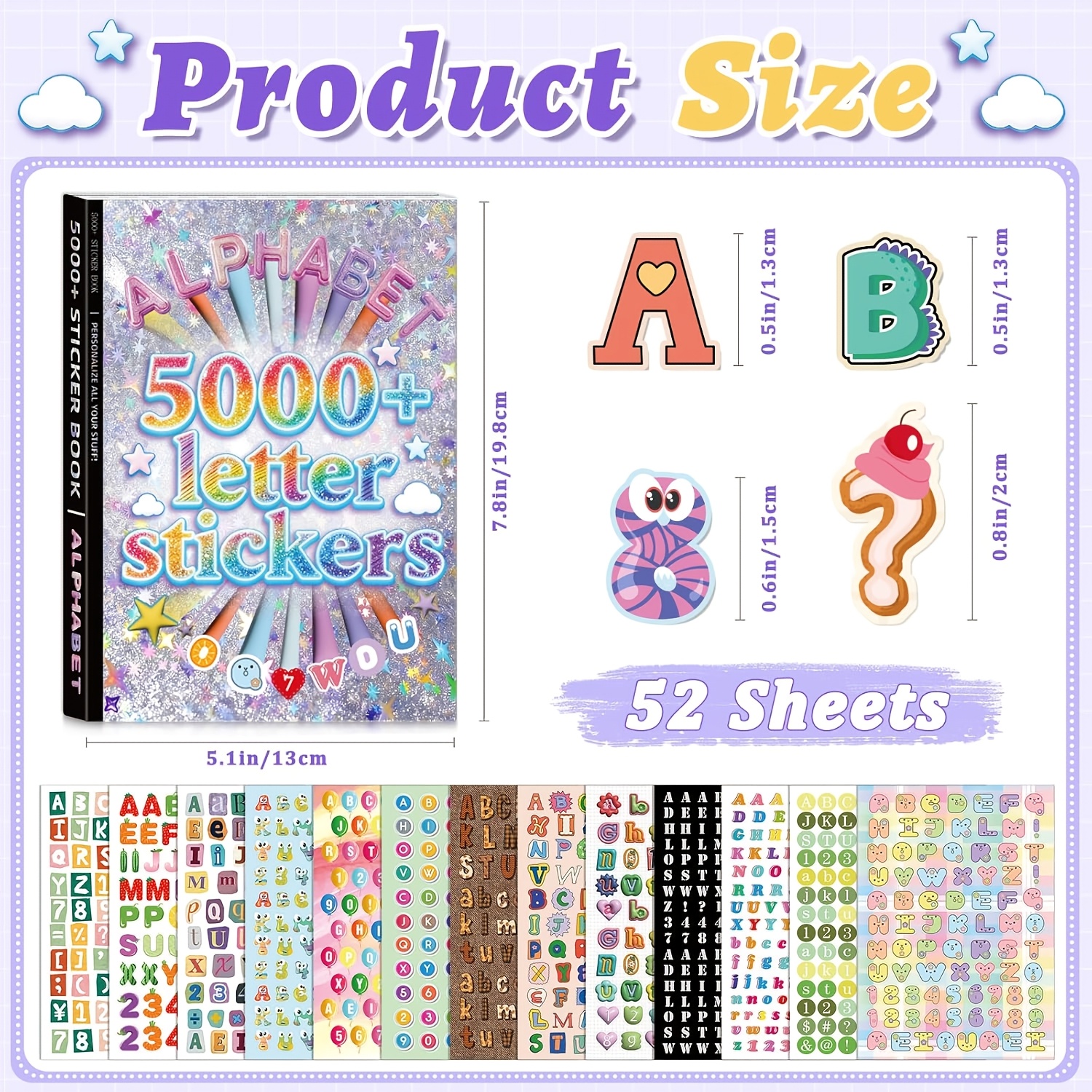TEMU Adesivi con Lettere, Adesivi Autoadesivi Colorati, Lettere e per Artigianato, Scrapbooking, , Laptop, Decorazione Quotidiana