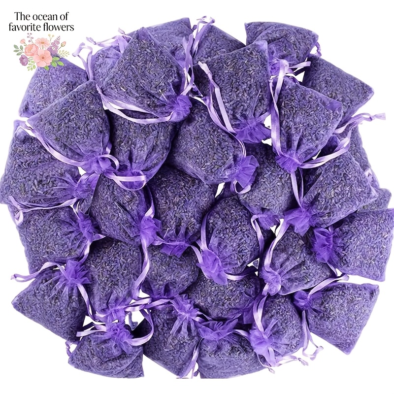 TEMU 16 Bags/about 120g Lavender Sachets - Lavender Sachets For Closets With , Set Of 16, Lavender Home Fragrance Sachets For Drawers And Closets