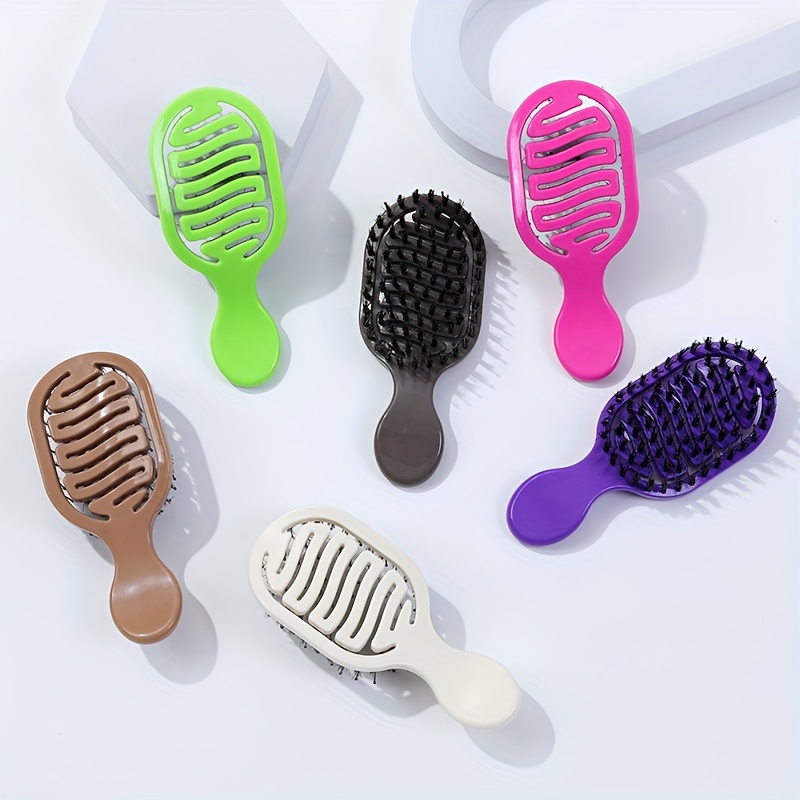 

Mini Pocket Hairbrush With Nylon And Abs Plastic Handle - Travel And Daily Use