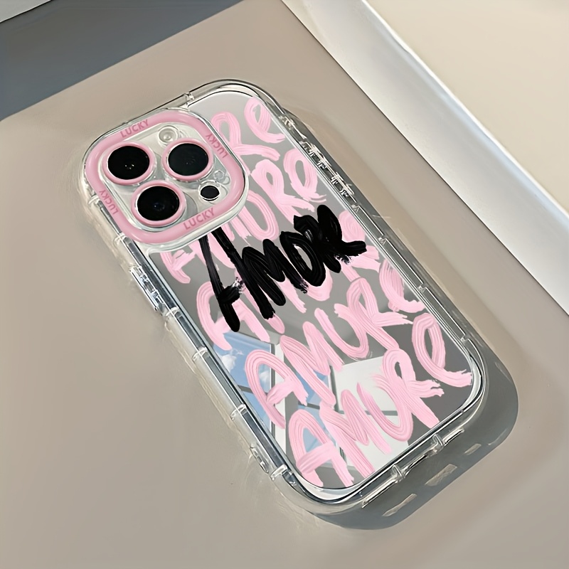 TEMU Phone Case: Amore, Compatible With Iphone 16/16 Pro/16 Pro Max Phone Case For 15/14/13/12/11 – & Remove, Lightweight Shockproof Design With
