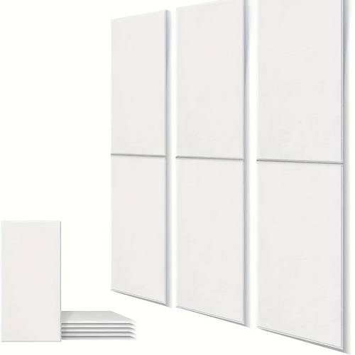 a set of 6 studio grade soundproof panels 24 x12 x0 4 inches for noise reduction and sound absorption suitable for recording offices and gaming spaces in