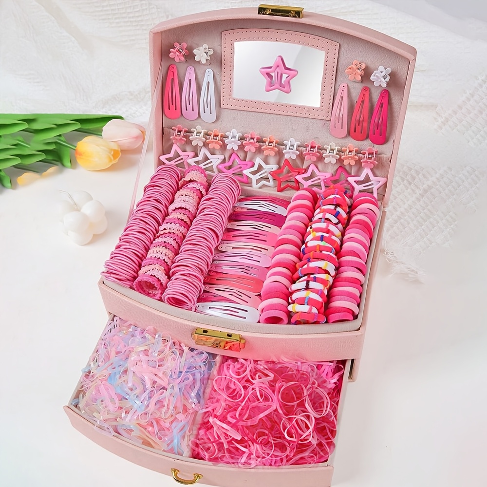 850pcs Princess Style Hair Accessory Set