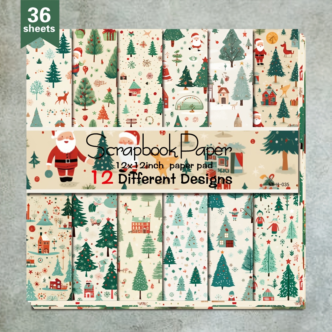 

36-sheet Christmas Tree , 12"x12", Diy & Wrapping Kit, Decorative Album