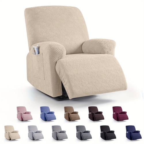 4 6 8pcs thickened jacquard recliner sofa cover elastic full cover recliner chair cover universal split recliner sofa protective two three seater recliner chair cover cover sofa cover cover suitable for families