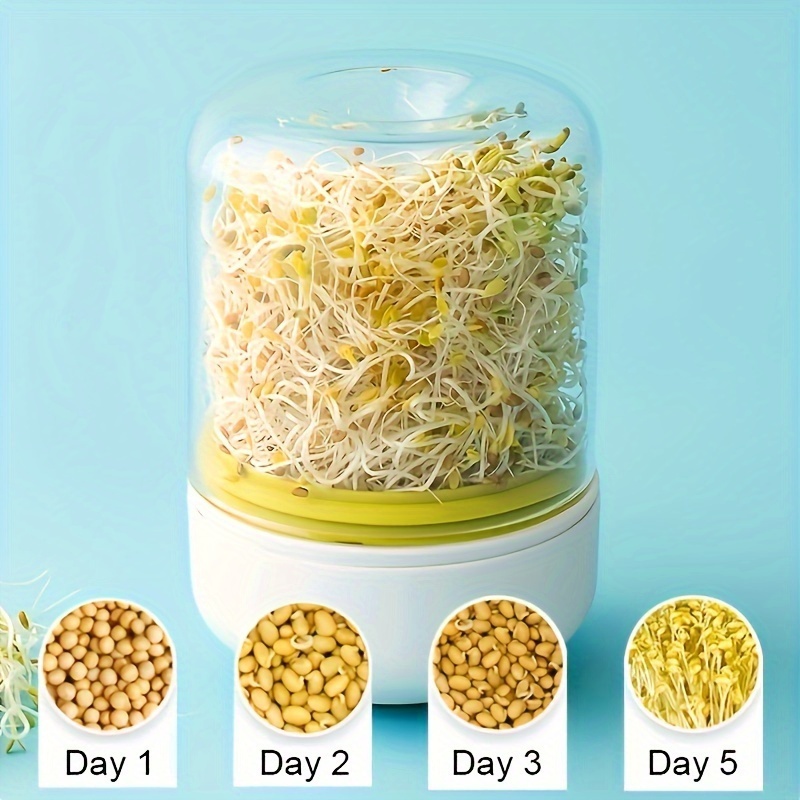1pc Sprout Machine - Water-free Hydroponic Germination System With And Water- Green Bean/soybean/wheat Sprouting Device
