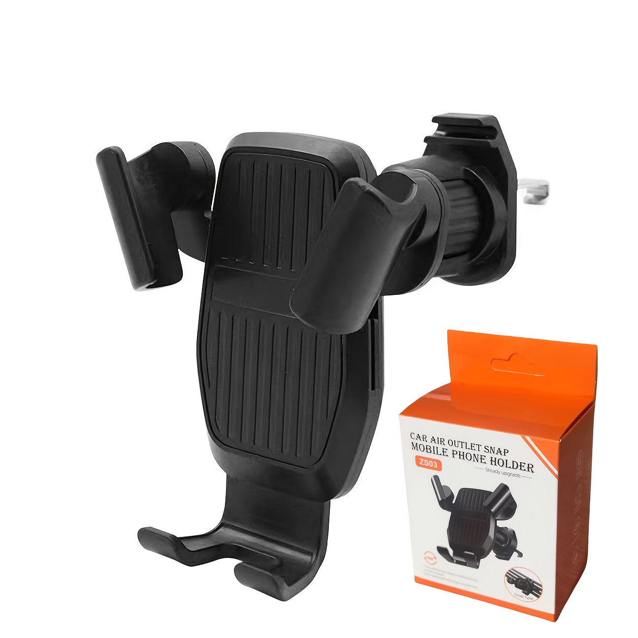 TEMU Upgrade Y-arm Clamp - Stable Car Mount With Rotatable Feature, Abs Material, Non-waterproof, Ideal For Navigation And Phone Support, Air-image-17598143321965