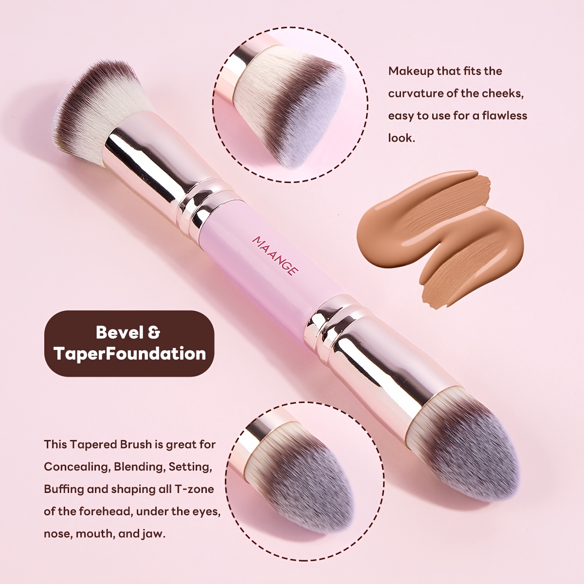 MAANGE Summer Pink 22pcs Soft Fluffy Makeup Brushes Set