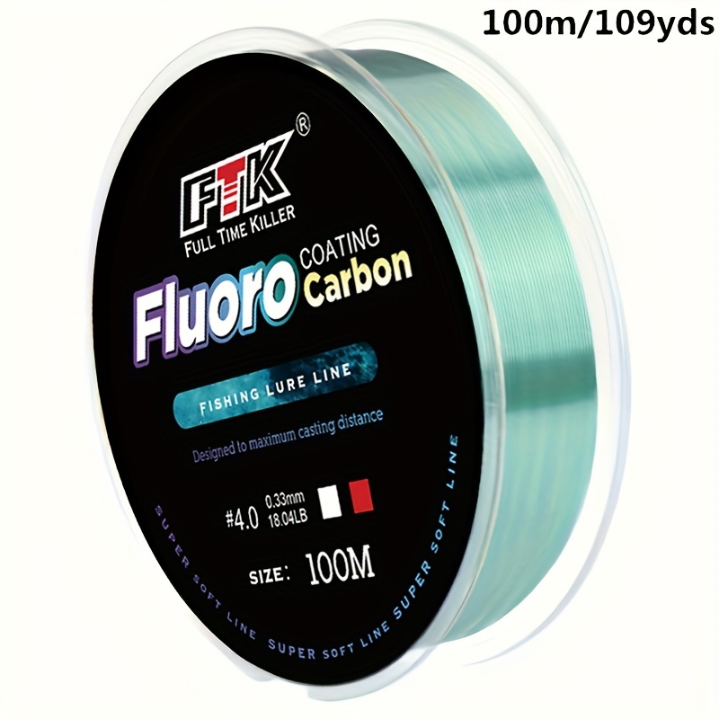 

1pc Ftk 100m Fluorocarbon Coated Nylon Line, Monofilament Fishing Line - Strong, Sensitive And Abrasion Resistant