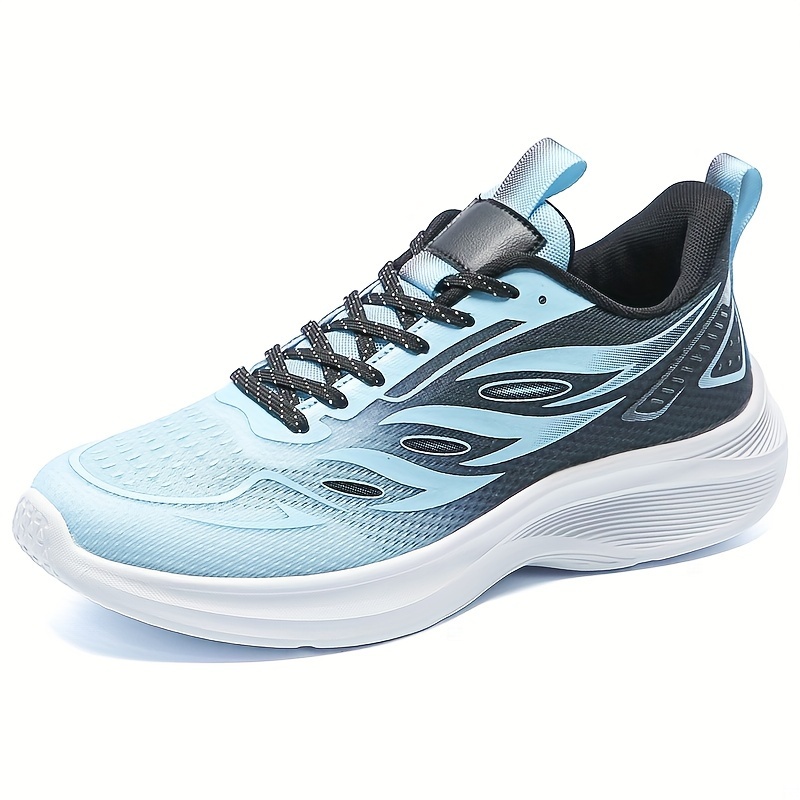 Plus Size Men's Trendy Woven Knit Breathable Running Shoes, Comfy Non Slip Soft Sole Durable Sneakers For Men's Outdoor Activities