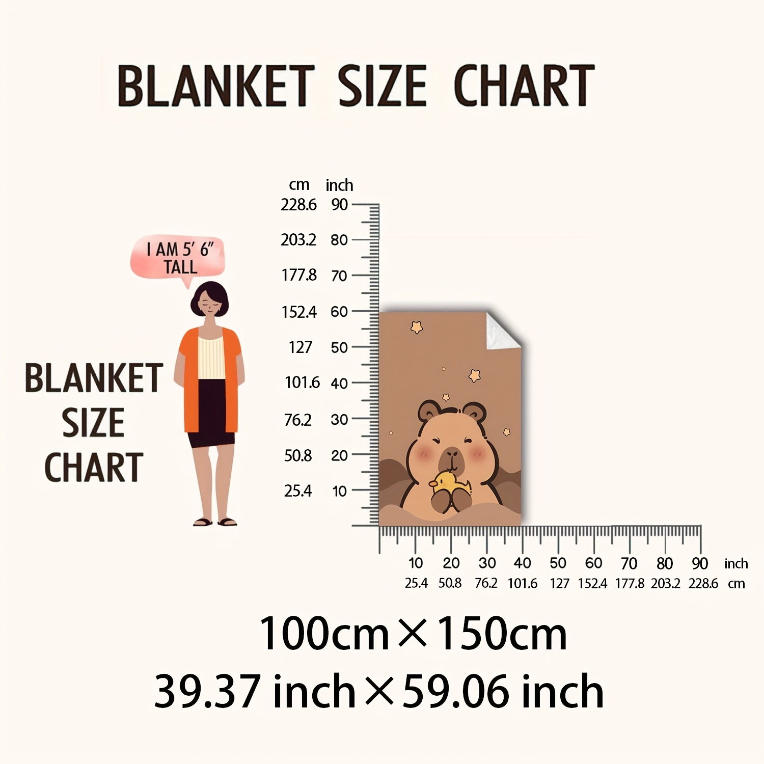 TEMU 1pc Capybara Flannel Blanket, Cute Cartoon Plush Flannel Blanket, Holiday Gift Blanket, Gift For , Tapestry, Wall Hanging, Shawl Blanket, Cabin