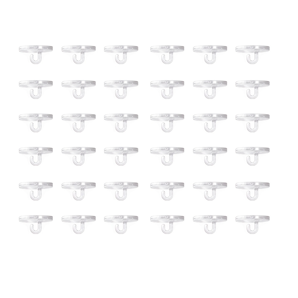 Transparent Hooks Self-adhesive Mini Ceiling Hooks Versatile Adhesive Hooks For Kitchen Bathroom Wall Door Ceiling For Hanging, Utility Hooks