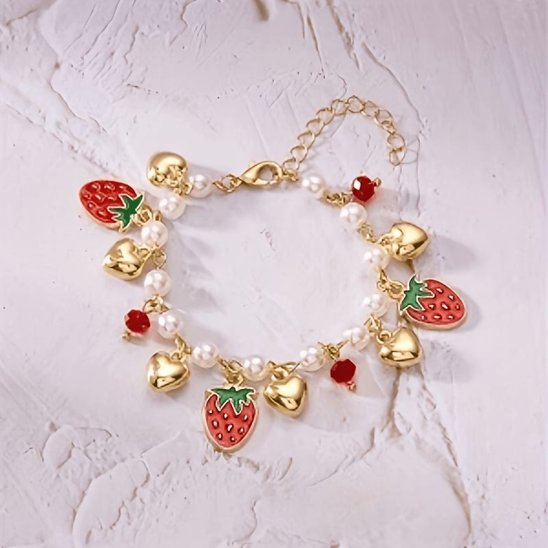 TEMU Pulsera de de Fresa, Pulsera Extensión Ajustable para Todo a