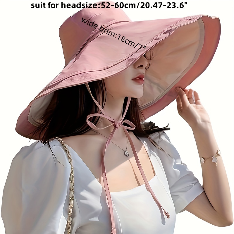 18CM Big Hat for Women Summer Hat for Women Sun Protection Hat UV