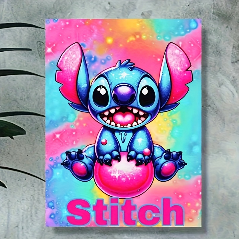 TEMU Stitch 5d Diamond 2d Flat Diamond Painting, Diamond Painting Digital Set, Suitable For ' Casual And Interactive Diamond Paintings, Wall