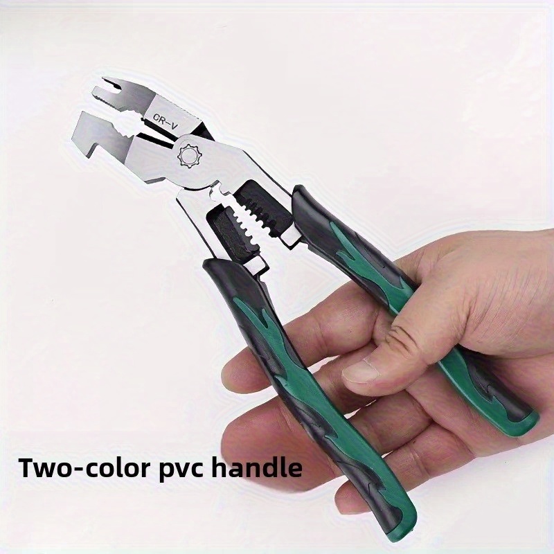 heavy duty vanadium steel pliers with non slip jaws multi functional wire cutter shear stripping pressing screwing tool resistant slip resistant grip for industrial home use no construction wire cutting tool tool durable construction Product details 5