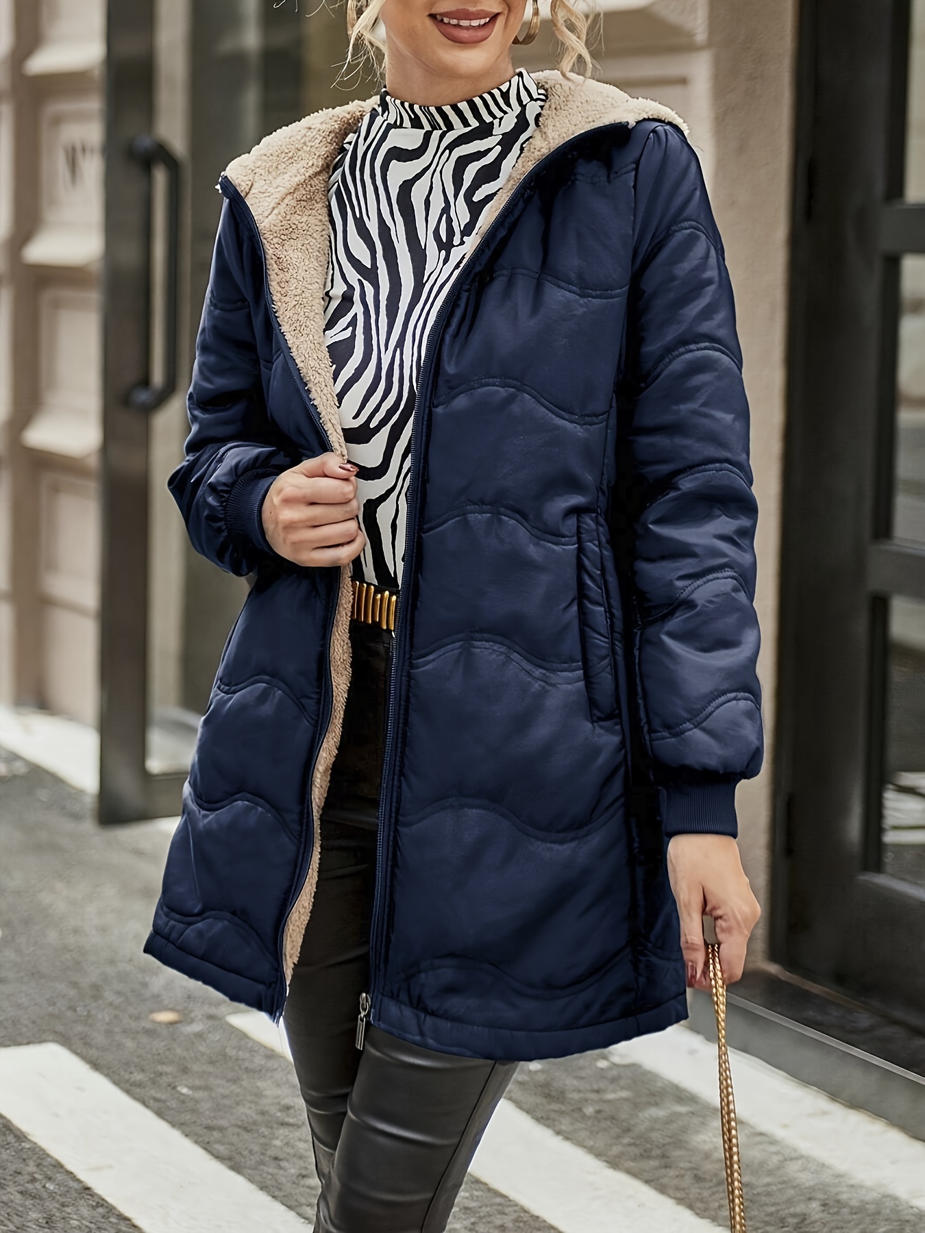 Leichter Steppmantel Steppmantel Ultraleicht Damenjacke Kapuze